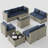9 Pieces Design-Oriented Rattan Patio Conversation Sets With Fire Pit-734518722