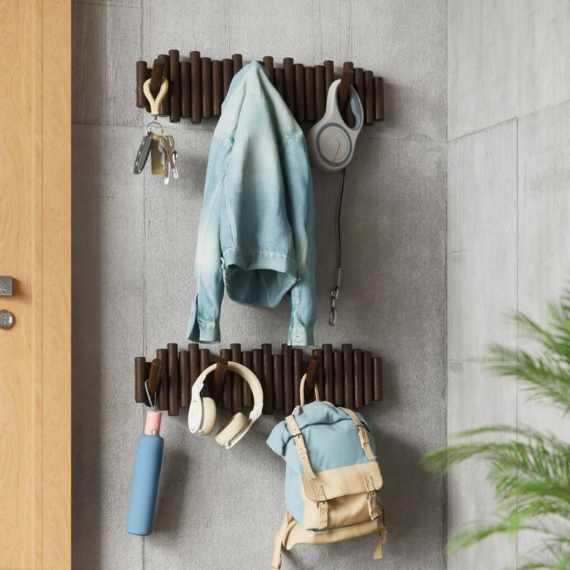 Freestanding 9 - Hook Coat Rack