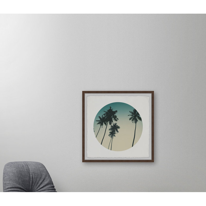 Circle Palms - Single Picture Frame Print, 61cm H x 61cm W x 3.81cm D