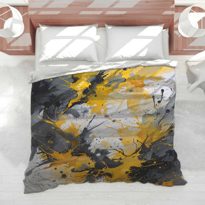 Abstract Splatter Bedding Abstract Comforter Modern