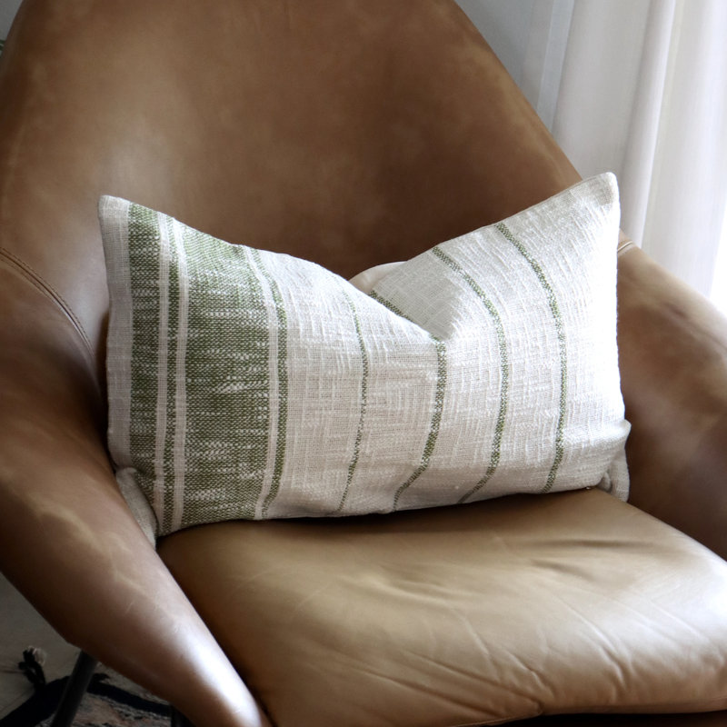  Striped Cotton Pillow Cover