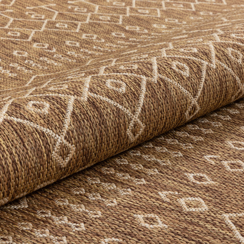 Medusa Geometric Synthetic Indoor / Outdoor Area Rug, Runner 80 x 300 cm