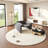 Dark grey curved negotiating sofa