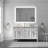 Busra Modern LED Bathroom Mirror With PMMA Diffuser, Frontlit / Backlit-410879630