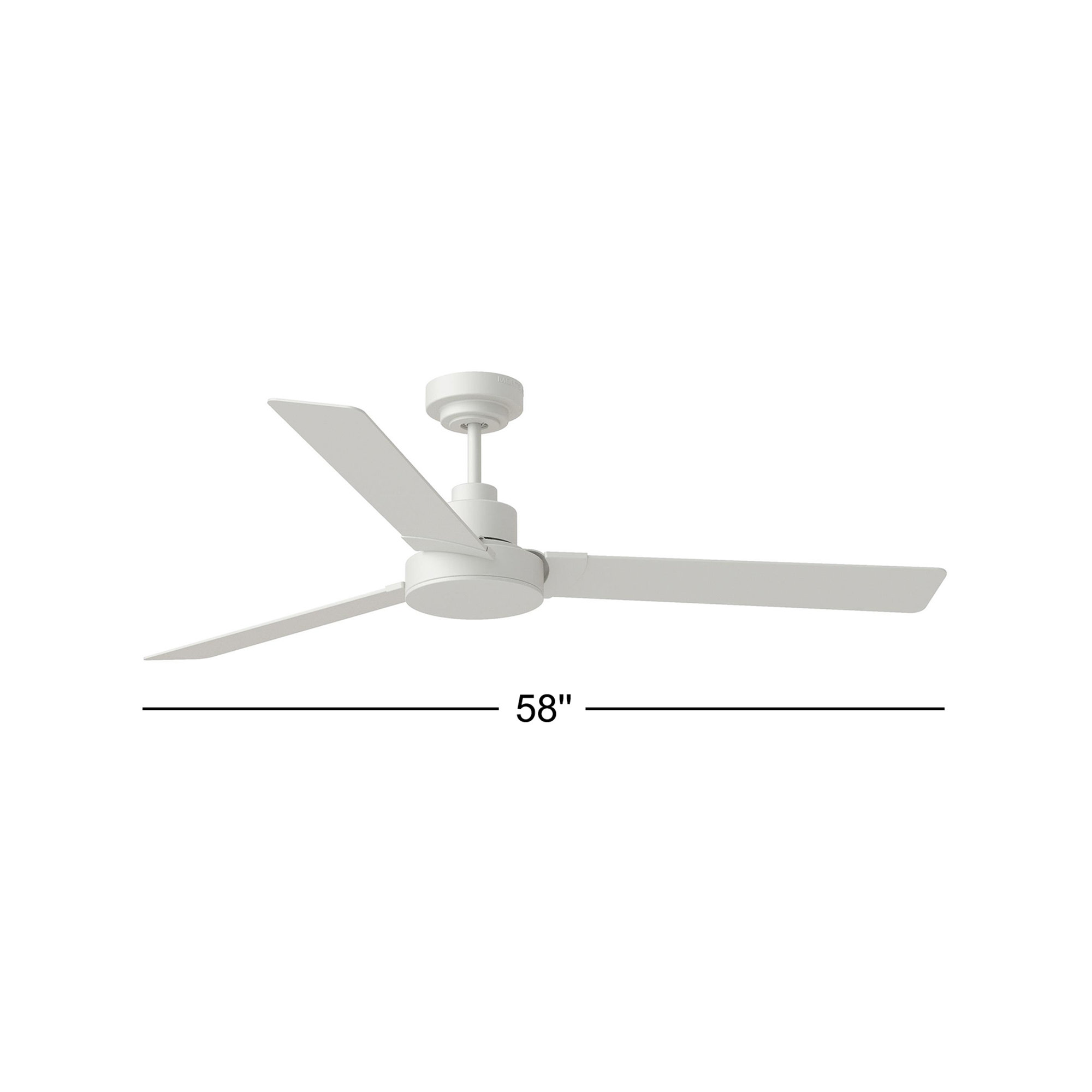 Marra 58'' 3 Blade Ceiling Fan, Matte White
