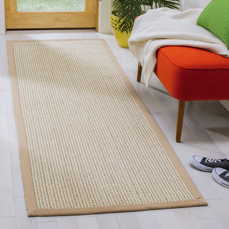 Godolphin Natural Wool & Sisal Solid Color Rug, Runner 2'6" x 8'