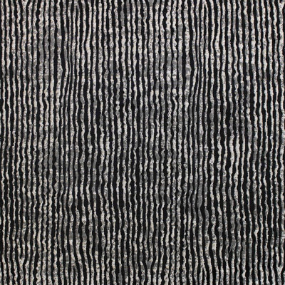 Elizabeth Fabric | Textured Striped Faux Silk  Fabric | Color Black