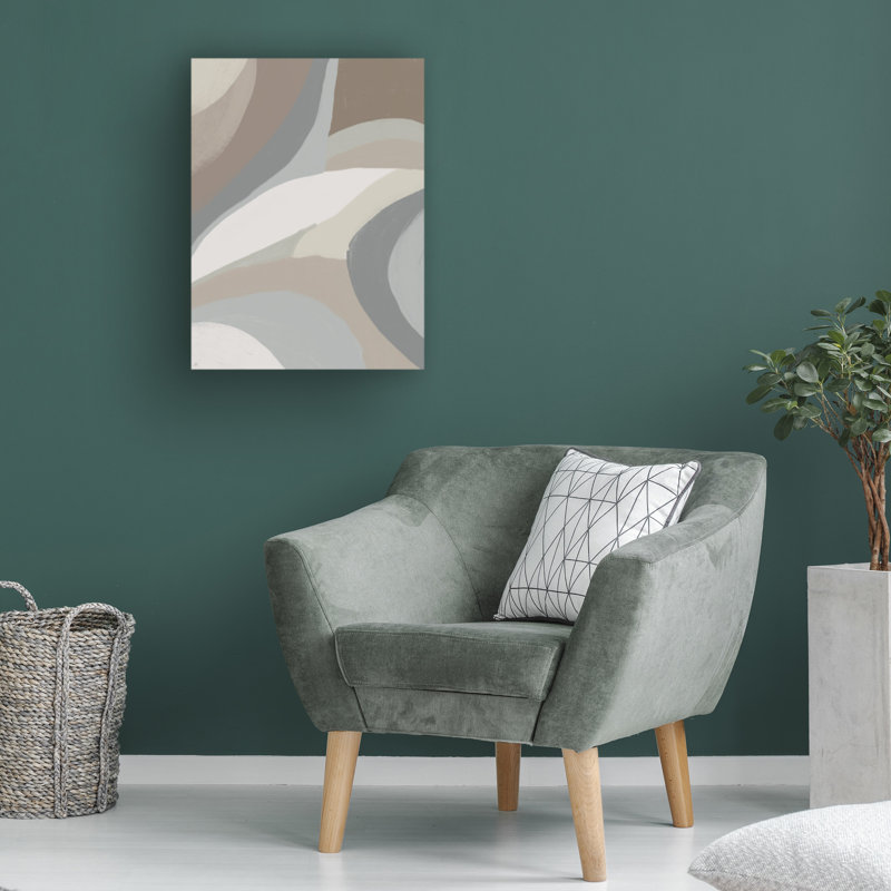 Large Framed Abstract Canvas Art in Neutral Tones