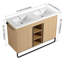 Meuble-lavabo autoportant 48 po avec double lavabo en résine-1594116784