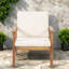 Chaises longues confortables de patio en bois d'acacia, style moderne pour l'extérieur