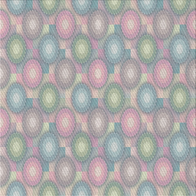 Rose à pois Tapis décoratif, Carré 8 pi
