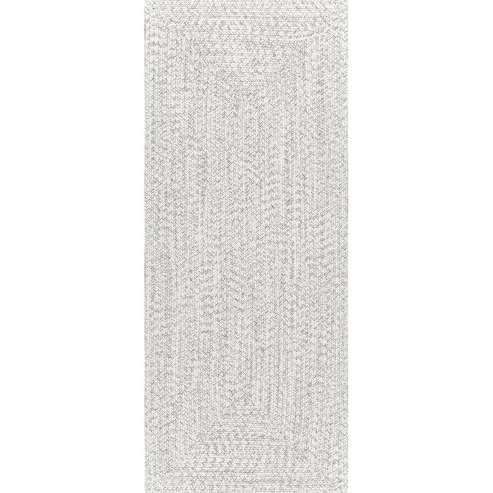 Ebern Designs Luchezar Handmade Braided Ivory Indoor/Outdoor Rug ...