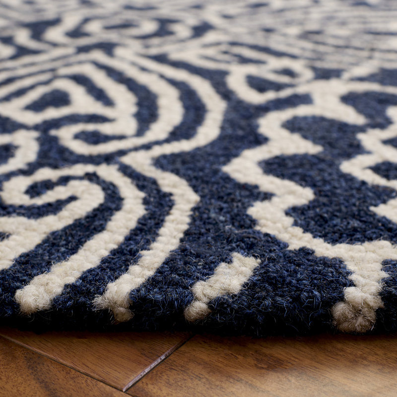 Blossom Hand Tufted Wool;Cotton Damask Indoor Rug, 6'-0" x 6'-0" Round
