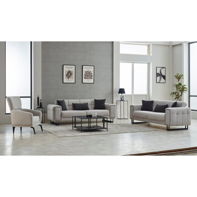 Gontee 3-Piece Storage Sofa Set