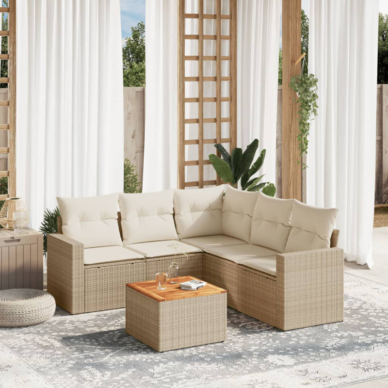 Ensemble de canapé de jardin Vidaxl beige
