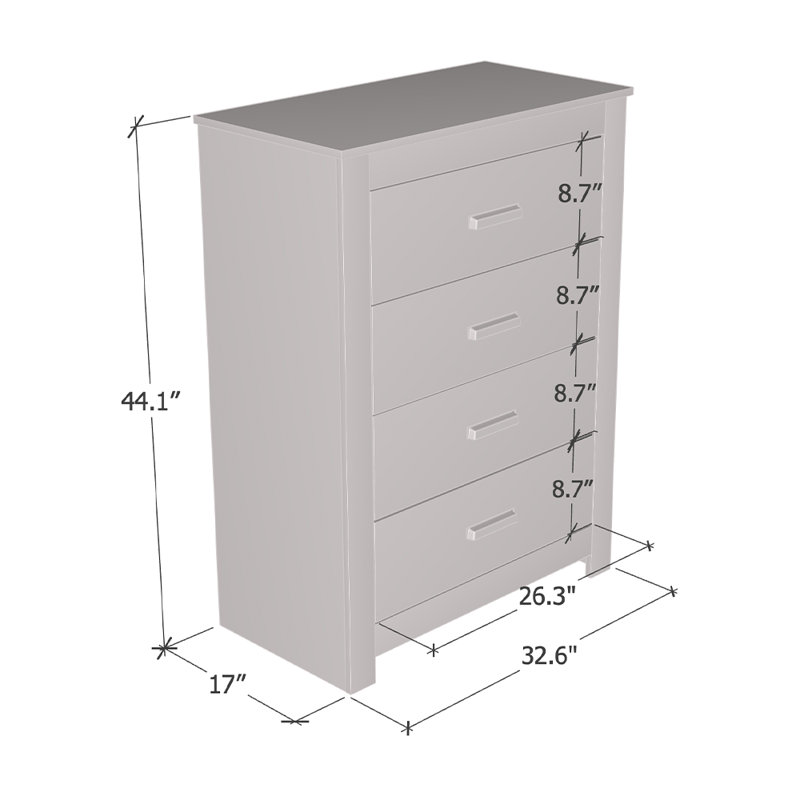 Strasburg 44.1" Dresser with Matte Finish