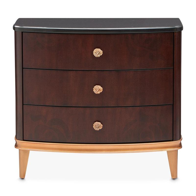 Camellia Field 3-Drawer Nightstand