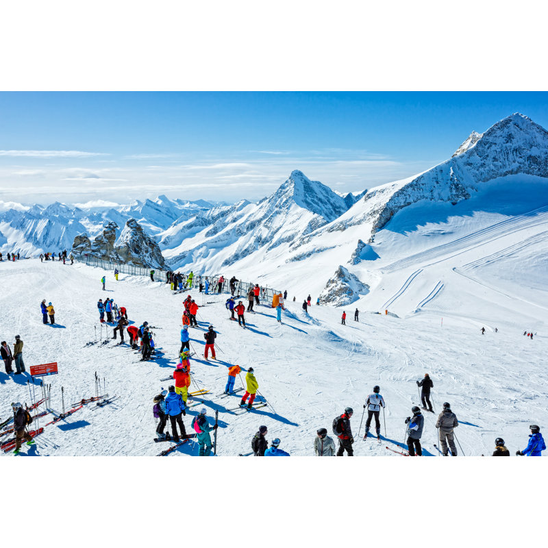 Winter ski resort, 61cm H x 91cm W