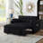 Ornella Modern 4 in1 Loveseat Sofa Bed with Armrests & Storage Pockets-106550754