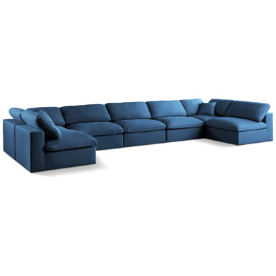 Jocqua Velvet U-Shaped Sectional Reversible
