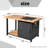 Apryl Rectangle Iron Propane Smokeless Fire Pit Table with Hidden Fuel Tank