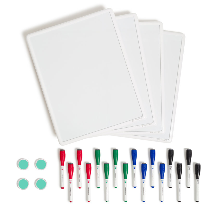 Tableau blanc magnétique autoportant, 14 po x 11 po