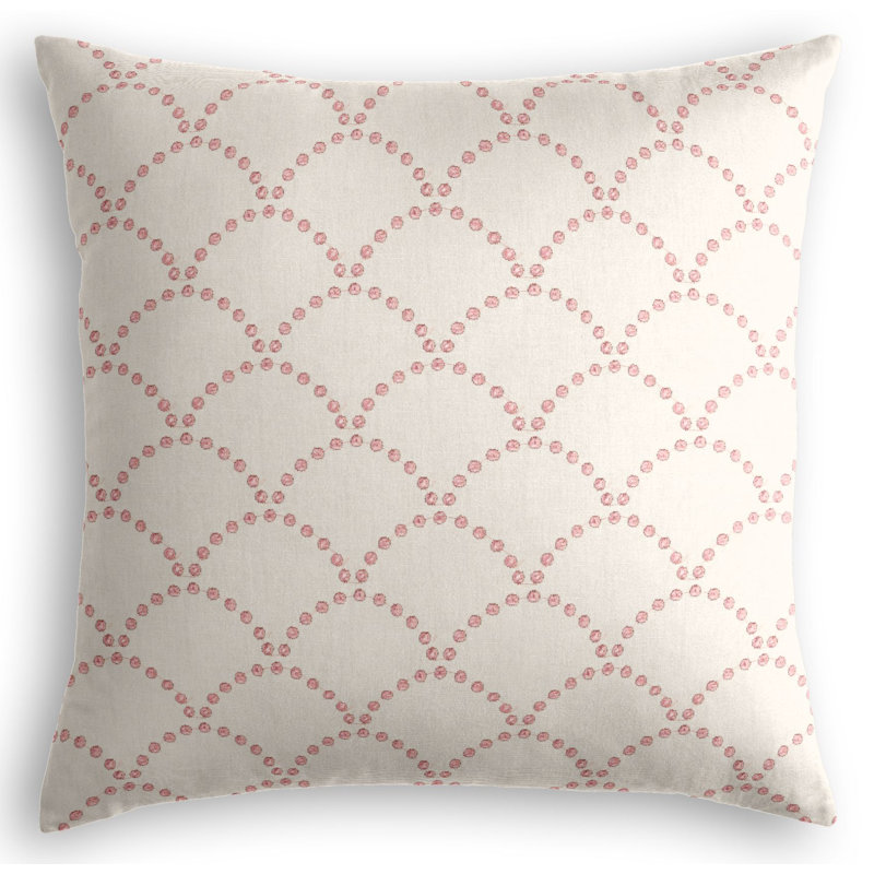 Deco Linen Square Pillow Cover & Insert, Pink/Light Tan, 20" x 20"