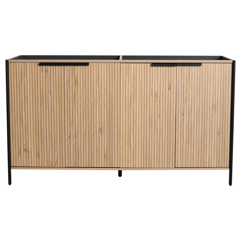 Meuble-lavabo 60 po en café - Entretien avec un chiffon doux et sec, café moderne, facile à nettoyer et à nettoyer