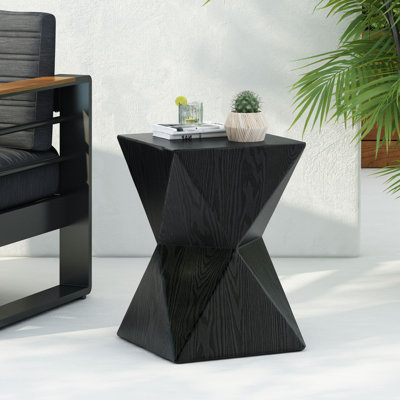 Table d'appoint en béton noir Prismatic Symmetry