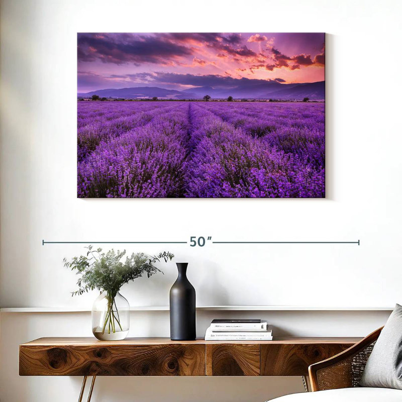 Champ de lavande luxuriant Alvord, H 26 po x l 39 po