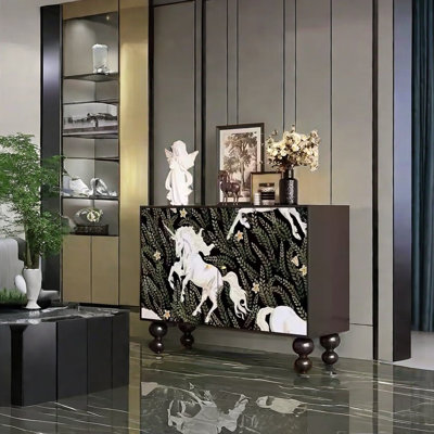 Armoire de rangement élégante au design artistique