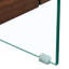 Table basse rectangulaire flottante double couche, pieds en verre brun, l 43,3 po x L 23,6 po x H 16,7 po, pieds en verre brun-1488672583
