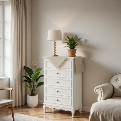 Commode 5 tiroirs 27,6 po de largeur