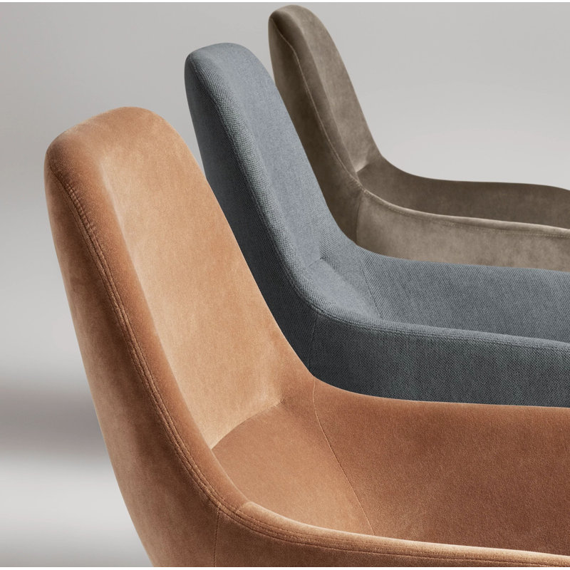 Acre Armchair, Storm Velvet, Black