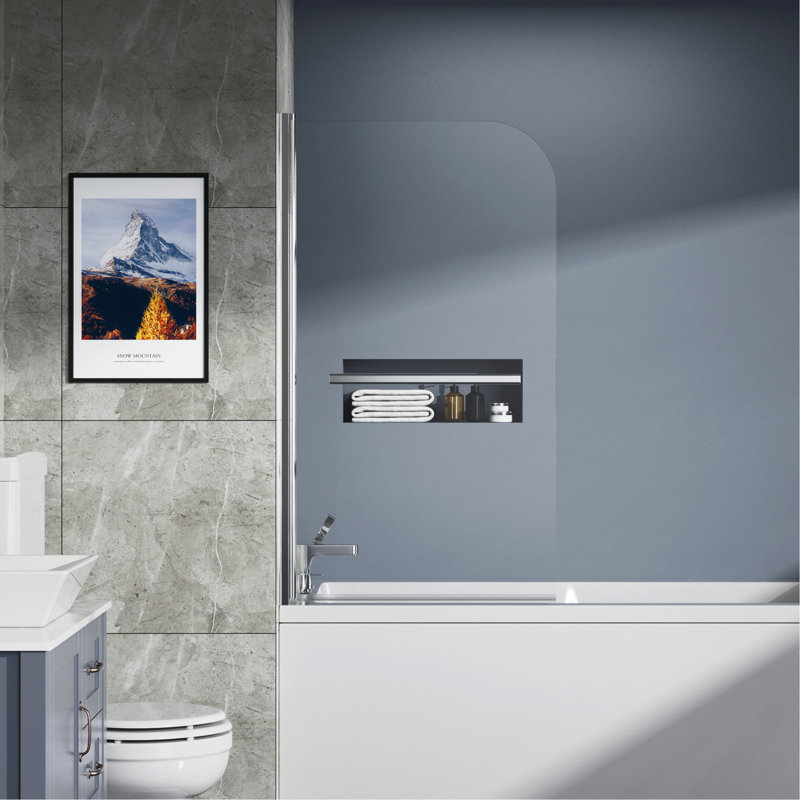 Panneau de douche en verre trempé sans cadre 31 "X55"