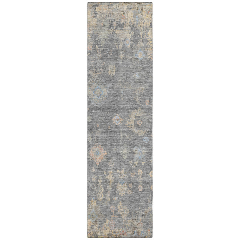 Machine Washable Indoor/Outdoor Matsumura ACN2302 Global Rug, Runner 2'3" x 7'6"
