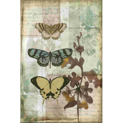 " Music Box Butterflies I " by Jennifer Goldberger Painting Print
