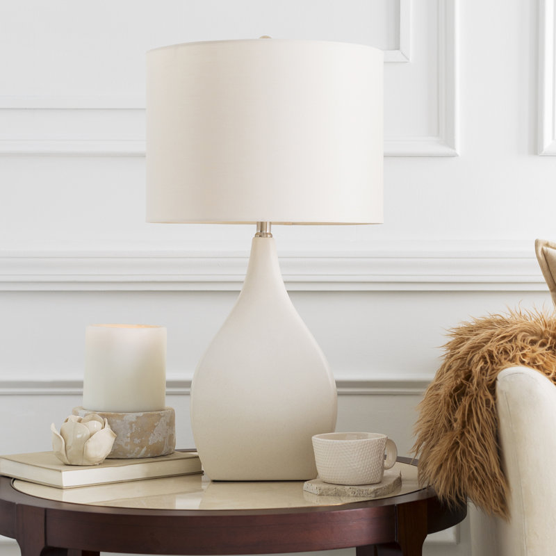 Larimore Ceramic Table Lamp, Off-White