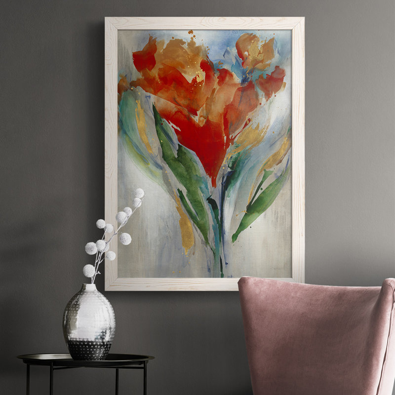 Wild Flower Bouquet - Reproduction de photo sur toile, Blanc, H 37,5 po x l 27,5 po x P 1 po