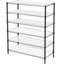 Étagère grillagée en métal à 3 niveaux - Ensemble de 2, capacité de 1050 lb, support de rangement réglable robuste avec doublure de tablette, extensible jusqu'à 6 niveaux de tablettes de 2100 lb, L 48 po x P 18 po x H 96 po, noir