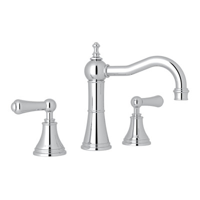 Georgian Era Widespread Bathroom Faucet with Drain Assembly