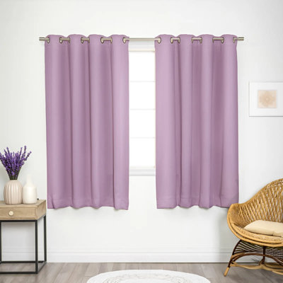 Adina Sevan Solid Thermal Grommet Curtain Panels