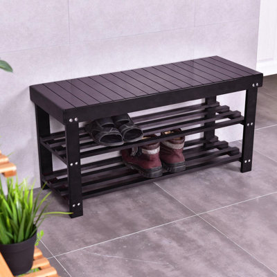 Solid Wood Storage Bench