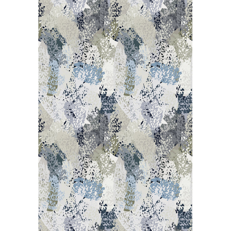 Luxurious Woven Carpet 5.2 x 7.5 ft, 100% Polyester, 0.4 in Pile Height | Antibacterial, Non-Slip PVC Dot Underside, Machine Washable | Elegant 3D Digital Print Design, Perfect for Living Room & Bedroom Décor