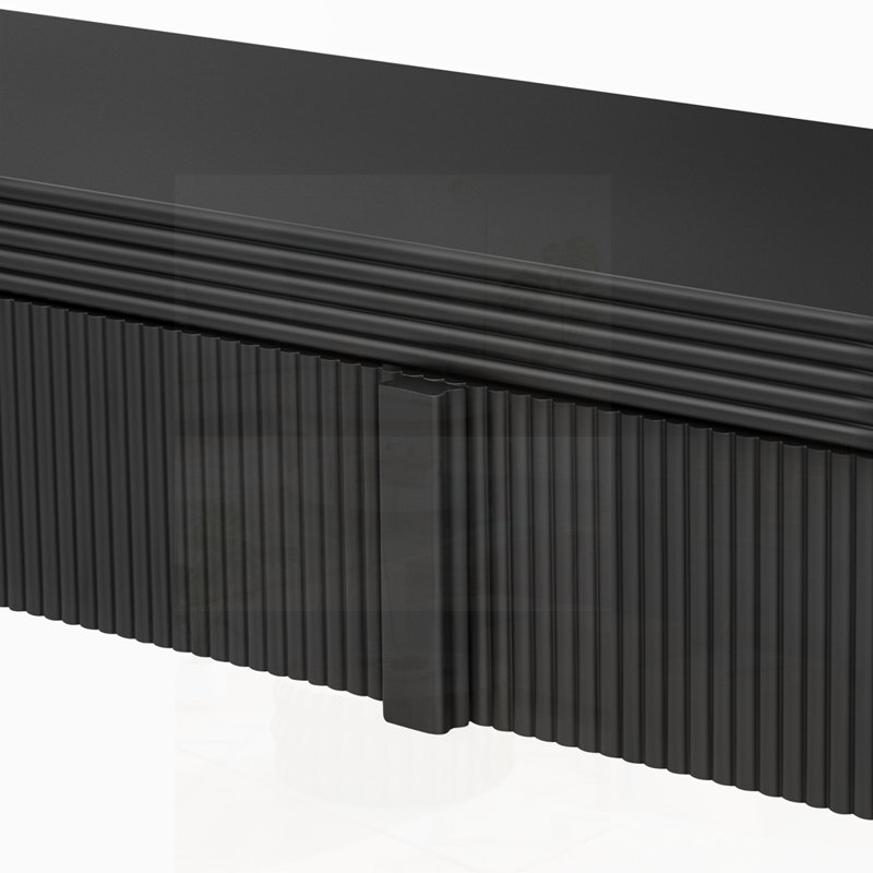 Console l 54,9 "avec 2 tiroirs, Noir, noir, noir, noir