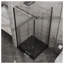 Cabine de douche d'angle moderne avec base Goodyo, porte pivotante en verre sans cadre 36 po x 36 po et plateau en acrylique