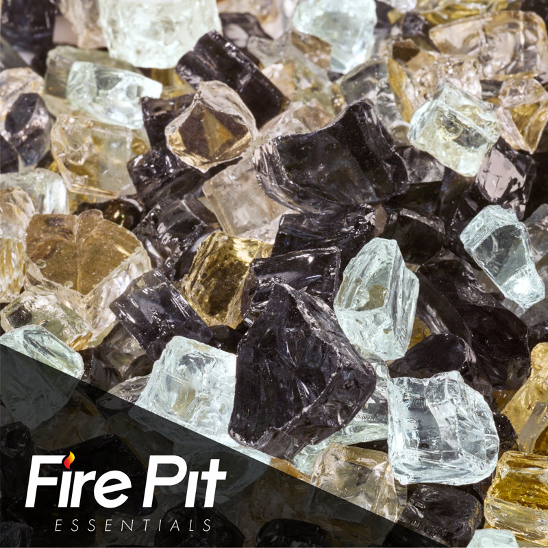 10 Lb. Original Fire Glass Fire Glass, 0.5", Kenai Blue Reflective