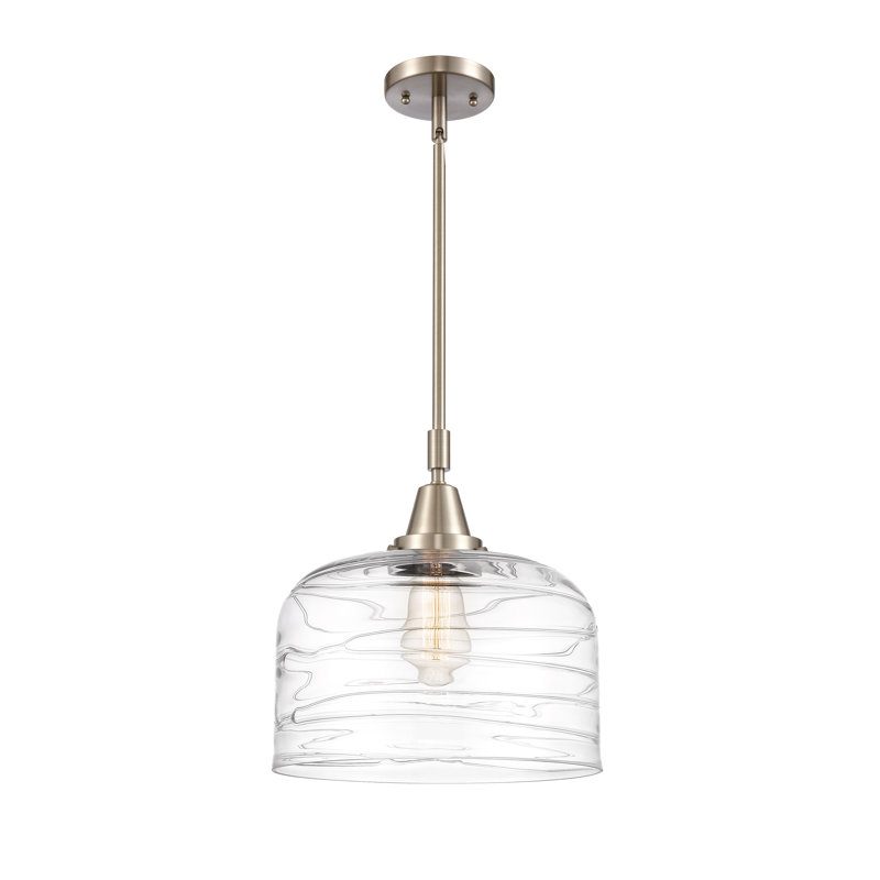 1 - Light Single Pendant, LED, 47.12" H x 12" W x 12" D, Brushed Satin Nickel