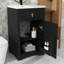 Meuble-lavabo de 20 po avec lavabo en céramique, porte à fermeture douce, tablette réglable et support de rangement fixé à la porte-1425129718