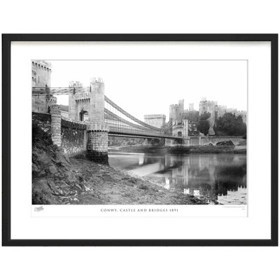 Conwy, Castle And Bridges 1891 - Single Picture Frame Print